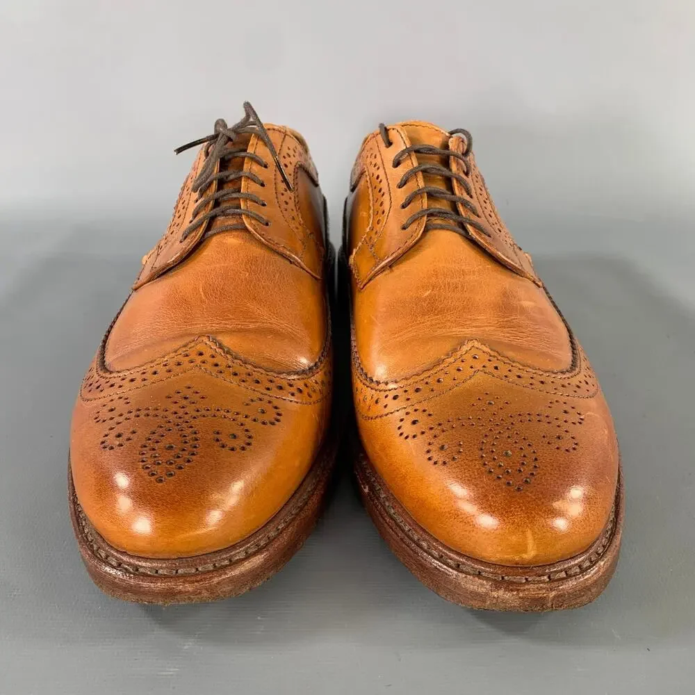 RANCOURT & CO. Size 9 Tan Caramel Leather Wingtip Lace Up Shoes